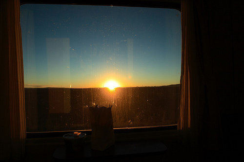 Sunrise from Train
